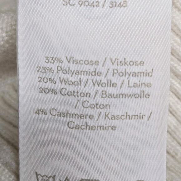 Boden Estella Sweater Womens Small Cat Person Ivory Embroidered Wool Cashmere - Picture 6 of 10